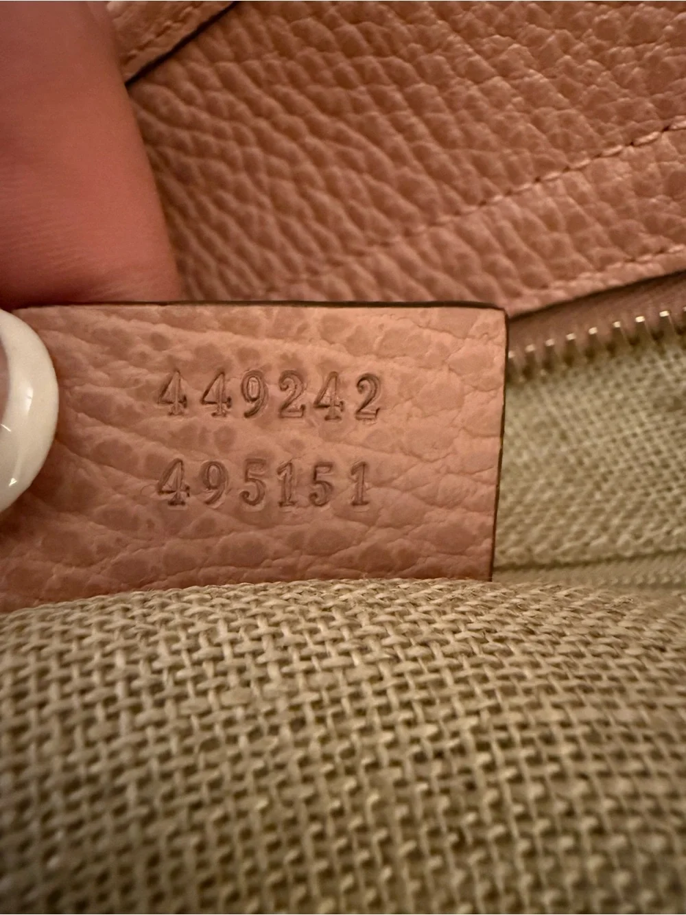 Gucci Bree GG Canvas Tote with Pink Leather Trim